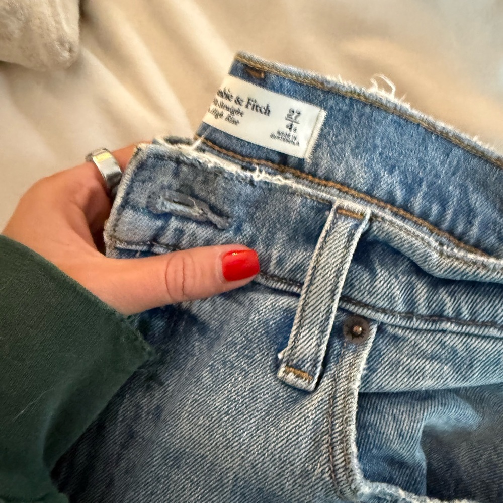 Abercrombie & Fitch Women's Blue Jeans Peite curve love